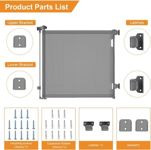 Thumbnail 2 de Wodondog Retractable Stair Gate 150 cm 🚪