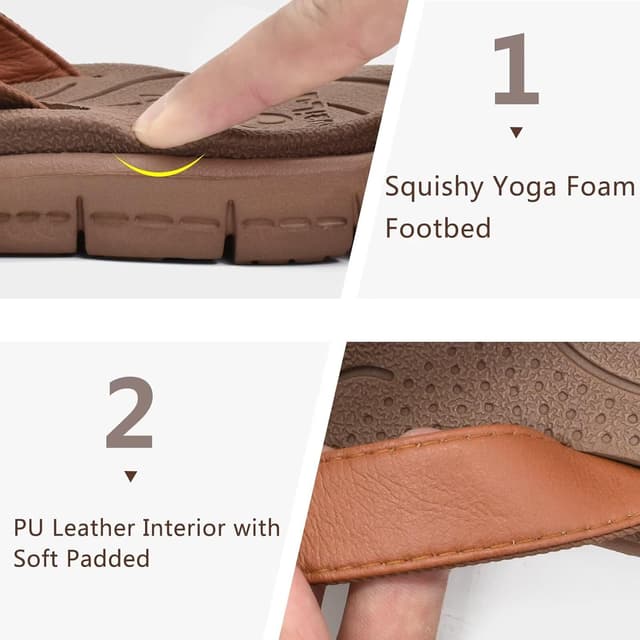 Detalle 2 de KuaiLu Womens Flip Flops with Arch Support