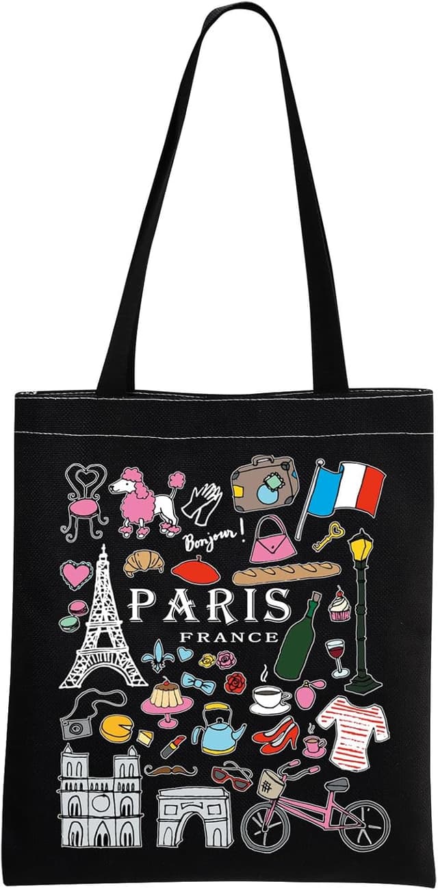 Detalle de Generic Paris Tote Bag (Unisex) – Water Resistant Polyester Bag, 33 cm x 22 cm x 1 cm
