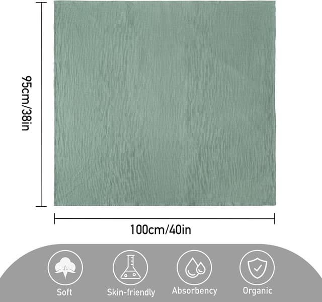 Detalle de GLLQUEN BABY muslin baby blankets 4 pack