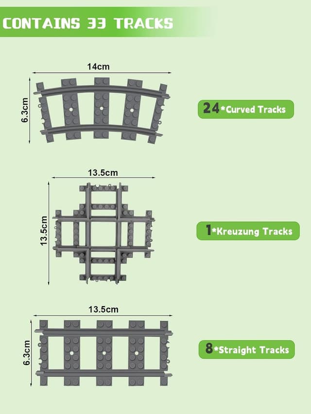 Thumbnail 2 de Happyxm Bausteine Schienenset 40 StĂŒck đ