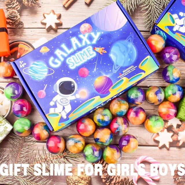 Thumbnail 2 de Galaxy Slime Balls 24 Pack non-sticky slime kit