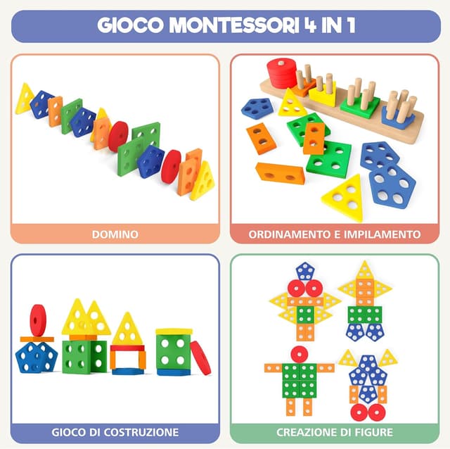 Thumbnail 5 de Sweety Fox Giochi Montessori 20 pezzi 1-4 anni