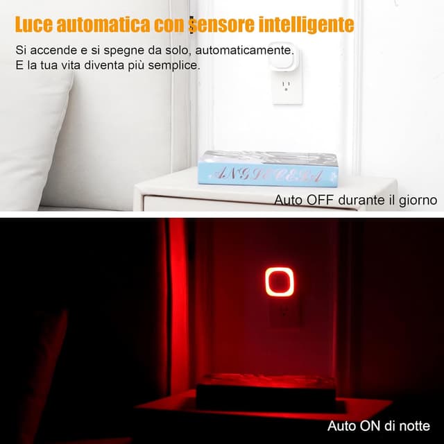 Detalle 2 de YUNLEX Presa luce notturna con sensore crepuscolare 3 livelli