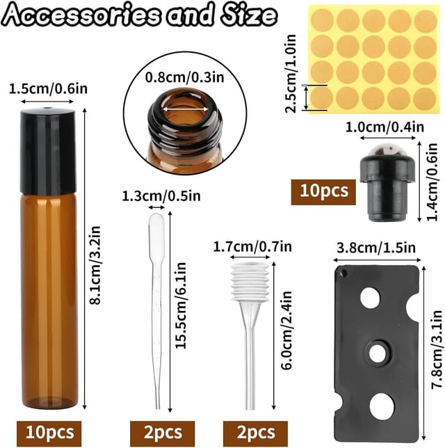 Detalle 2 de Essential Oil Roller Bottles 10ml set