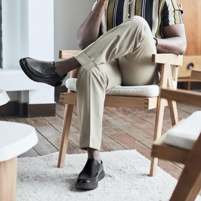 Detalle de FitVille Scarpe Casual da Uomo in Pelle Extra Large Slip-on Mocassini comodi