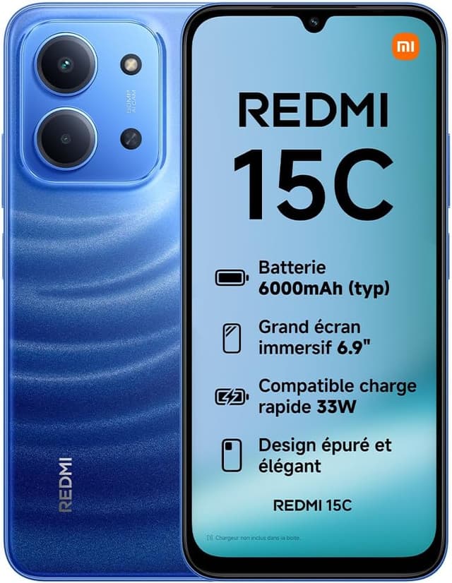 Thumbnail 6 de Xiaomi Redmi 15C (4+128 Go) : smartphone 6,9" 120 Hz, batterie 6000 mAh et Helio G81-Ultra