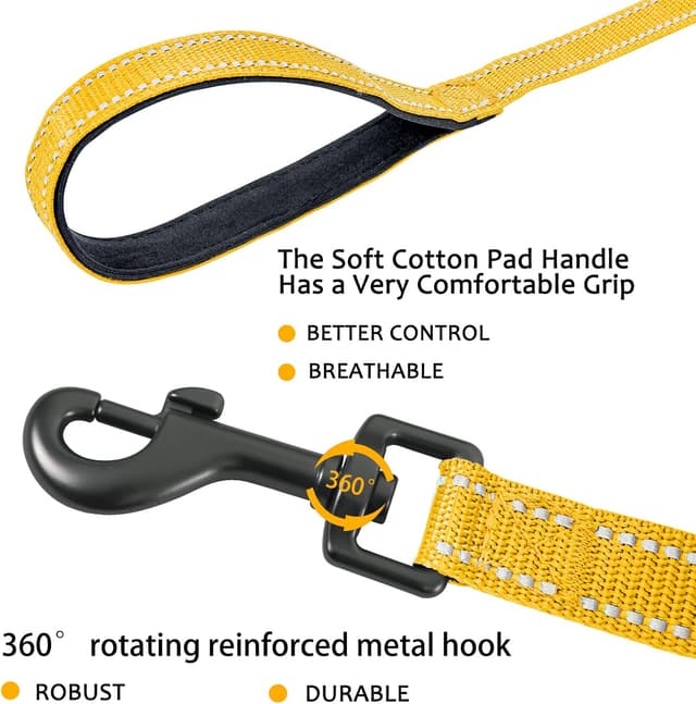 Detalle de COMSLE Long Leads for Dog Training (3m–20m) – Extra Long Nylon Training Leash with Rotating Buckle