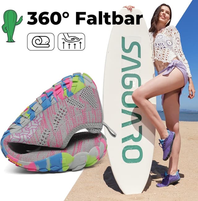 Detalle 2 de SAGUARO Unisex Barfußschuhe für Outdoor & Trail mit Zehenbox (Zero-Drop), Gr. 36–48