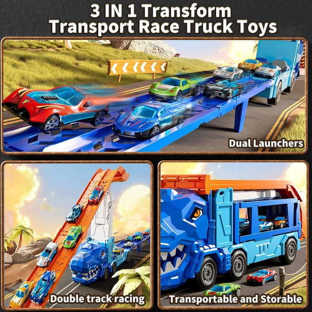 Thumbnail 4 de XINNOVEL Truck Toys Car Track Set 12 cars 🚚