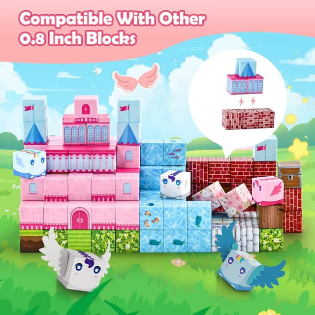 Detalle 2 de 100pcs Magnetic Castle Building Set for Kids 🧩