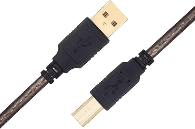 Detalle de TanQY Printer Cable 10M (USB 2.0) – USB-A to USB-B male printer/scanner lead