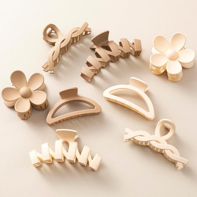 Detalle de 8PCS Flower Hair Claw Clips for Thick Hair