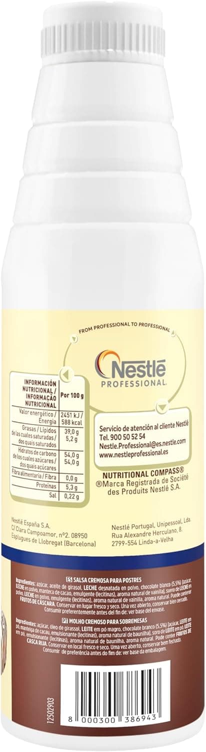 Detalle de Nestlé Milkybar Salsa de Chocolate Blanco 1kg 🍫