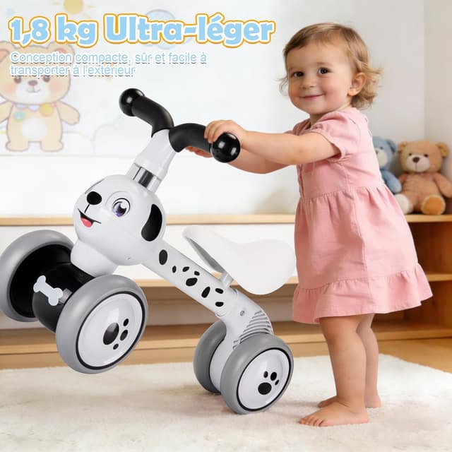 Detalle de XIAPIA Baby Balance Bike (No Pedals) – Spot Dog toddler trike for 10–36 months