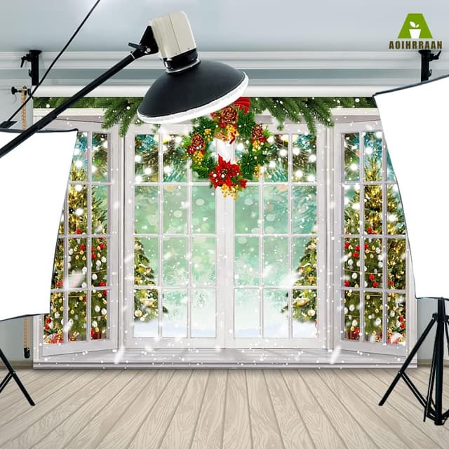 Thumbnail 3 de Aoihrraan 2,7×1,8 m Weihnachts-Fotohintergrund 🎄