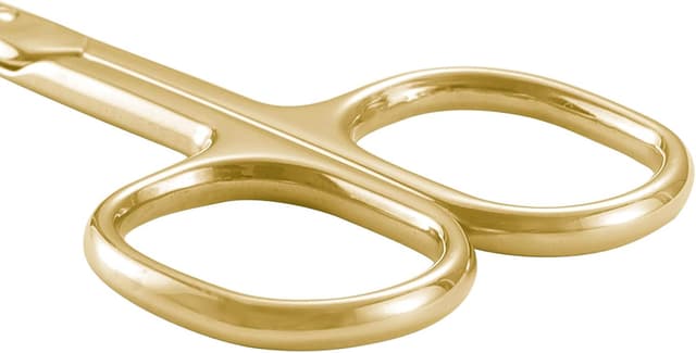 Detalle de LIVINGO Premium Nail Scissors with Curved Stainless Steel Blades and Metal Case