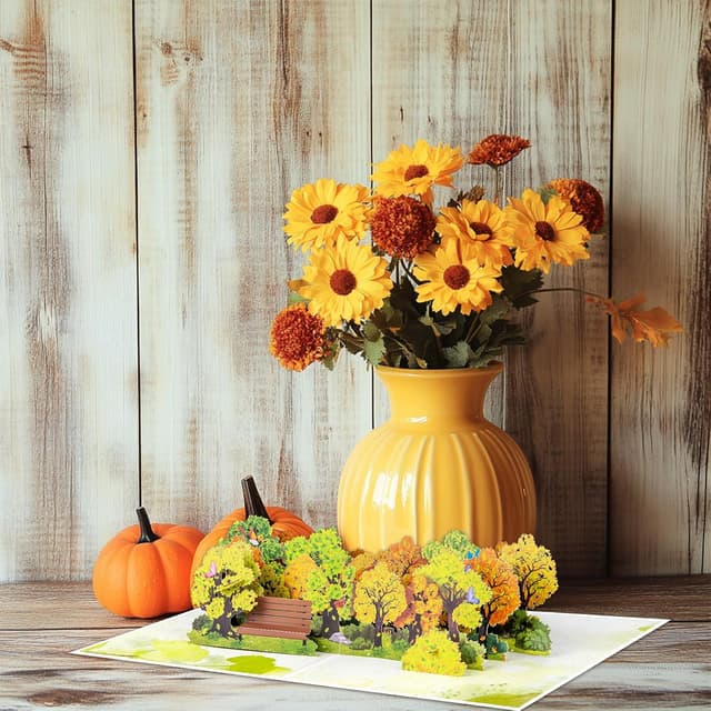 Detalle 2 de Row of Ginkgo Trees pop up cards