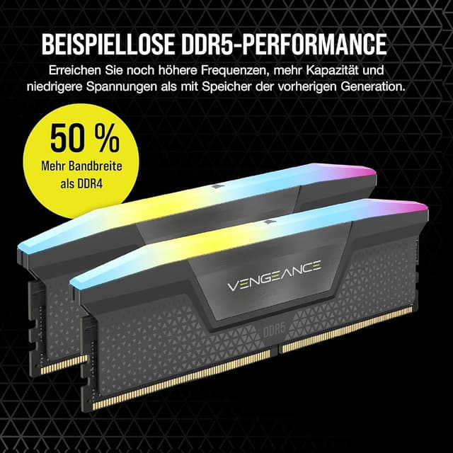 Detalle de Corsair Vengeance RGB DDR5 RAM 32 GB 6000 MHz