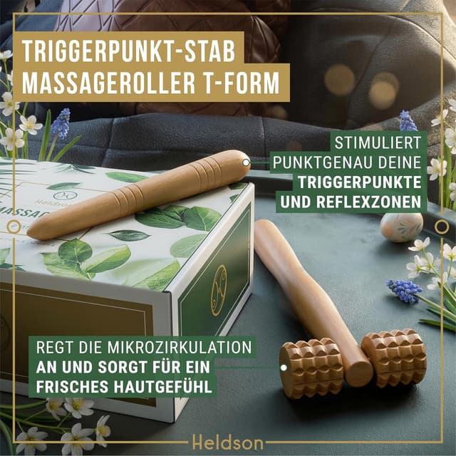 Thumbnail 4 de HELDSON Premium Massage Set Holz 6 Teile