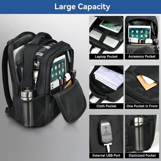 Detalle 2 de Voova Travel Laptop Backpack USB Port