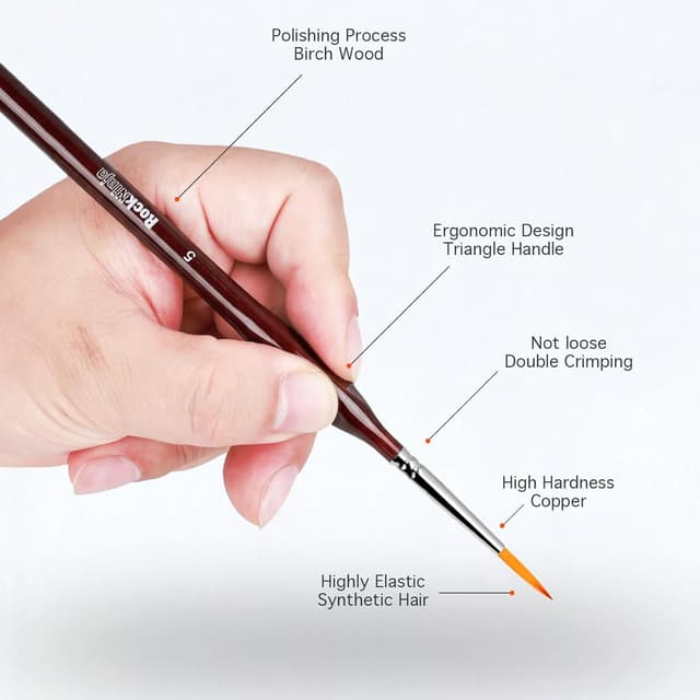 Detalle de Detail Paint Brush Set 9pcs for fine work