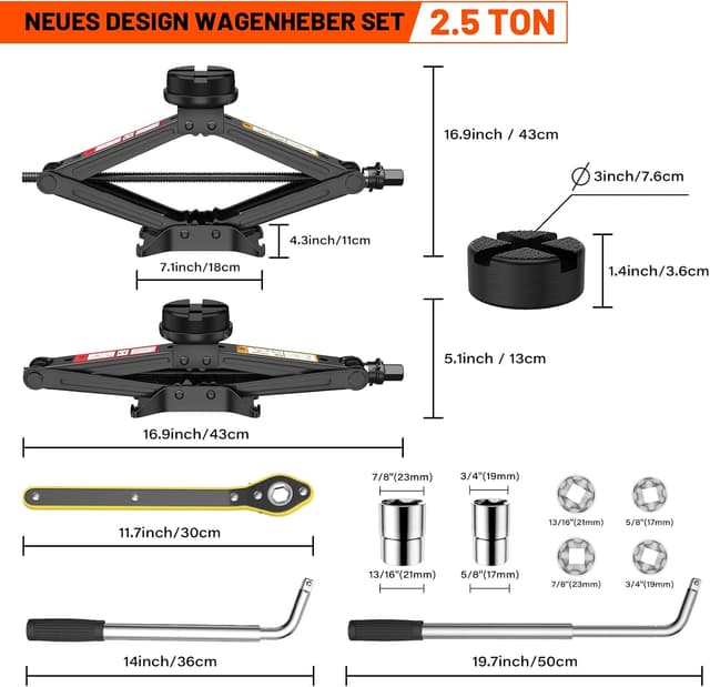 Detalle 2 de IMAYCC Cric voiture 2,5T 2500 kg