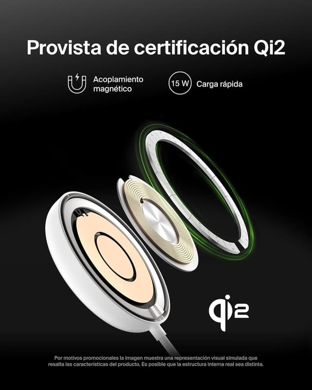 Detalle 2 de Belkin Cargador Inalámbrico MagSafe 15W para iPhone y AirPods