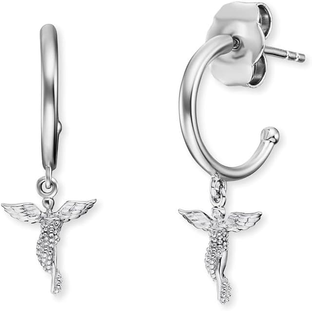 Detalle de Engelsrufer Damen Ohrring Stecker bicolor aus Sterling Silber mit Zirkonia – Steckverschluss, 9 mm, nickelfrei