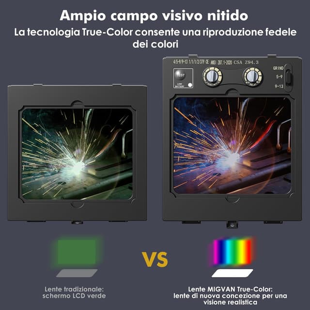 Thumbnail 2 de MIGVAN Maschera saldatura True-Color 0,1 ms