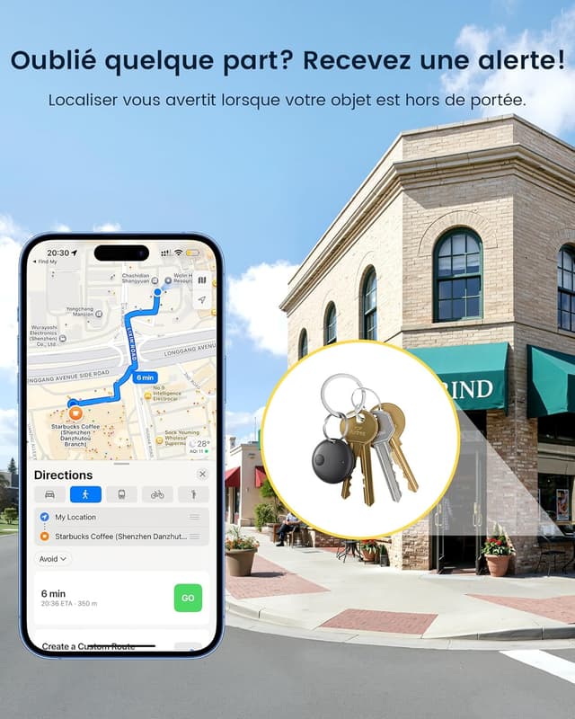 Detalle 2 de KUKIHO Traceur Tag d’Objets Bluetooth 36m