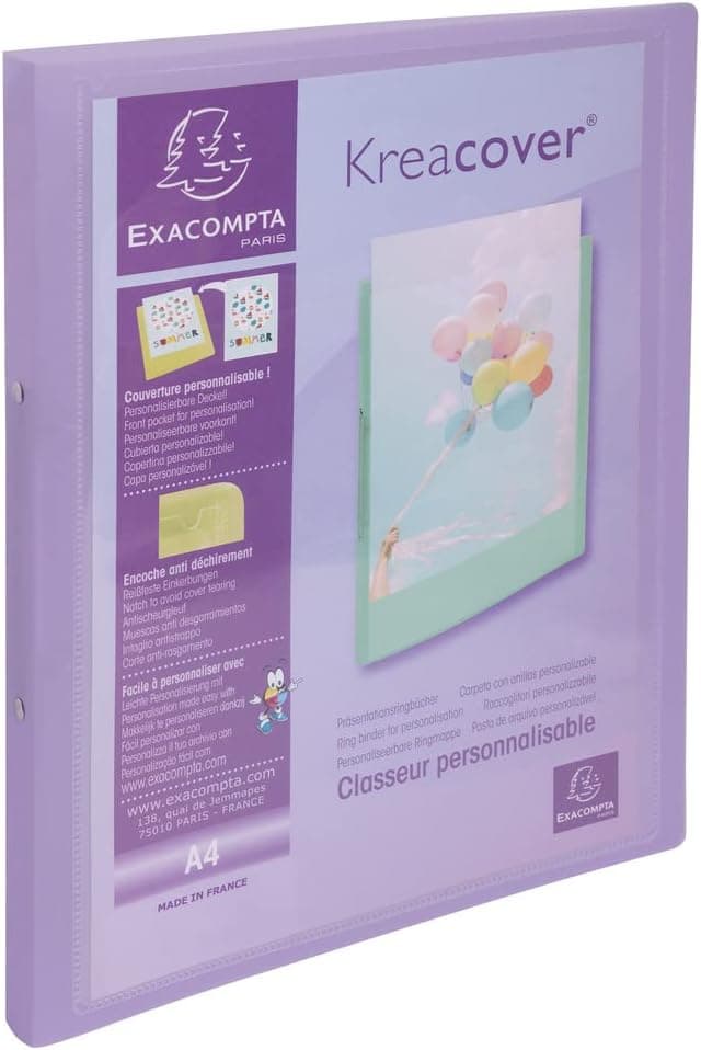 Detalle 2 de Exacompta 54279E Kreacover Pastel – 5 classeurs A4