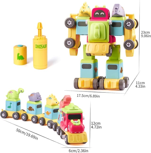 Thumbnail 6 de TOYABI Dinosaurios 5 en 2 Coche transformable