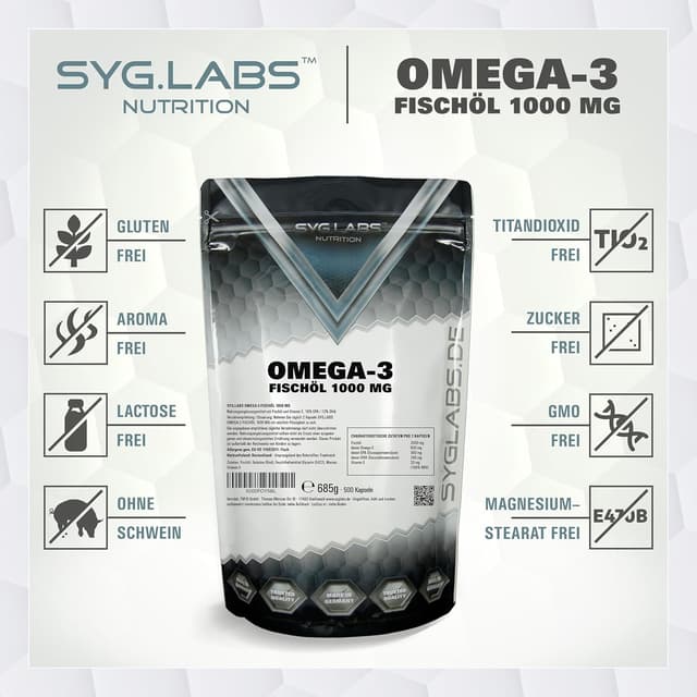 Detalle 2 de Syglabs Omega 3 500 Kapseln 💊