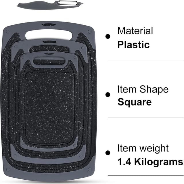 Thumbnail 6 de Chopping Board Set: BPA Free Plastic 3pc