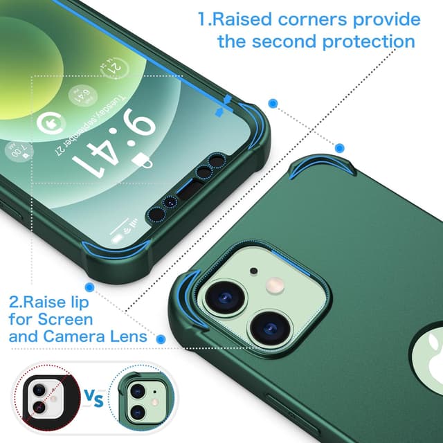 Detalle de ORETECH Funda iPhone 12 360° 2x Protector 🛡