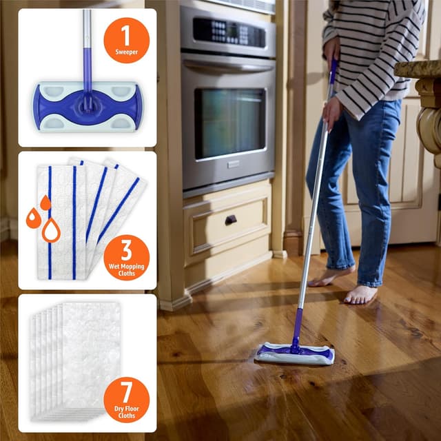 Thumbnail 2 de Amazon Basics Wet & Dry Sweeper Kit 1 🧹