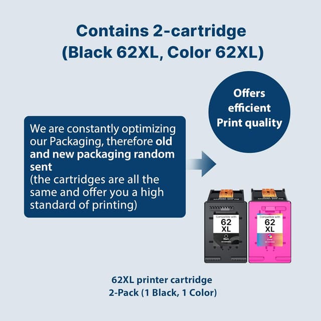 Detalle 1 de 62XL Ink Cartridge Twin Pack 630/450 pages