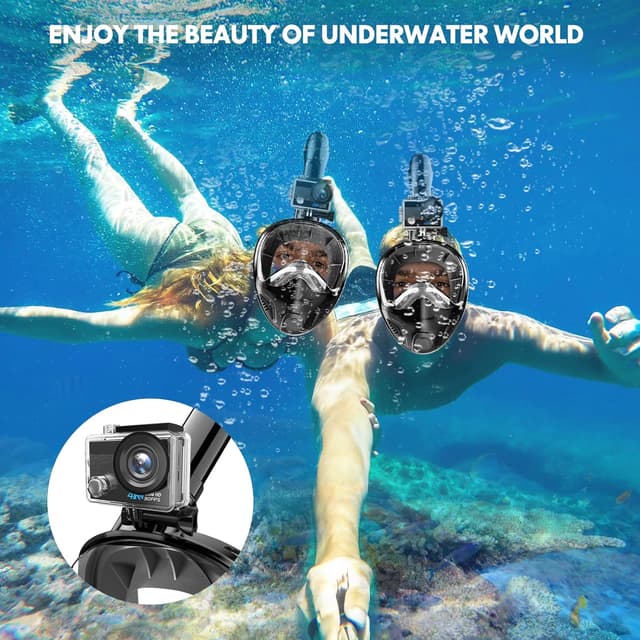 Thumbnail 6 de Full Face Snorkel Mask Panoramic 180° View 🤿