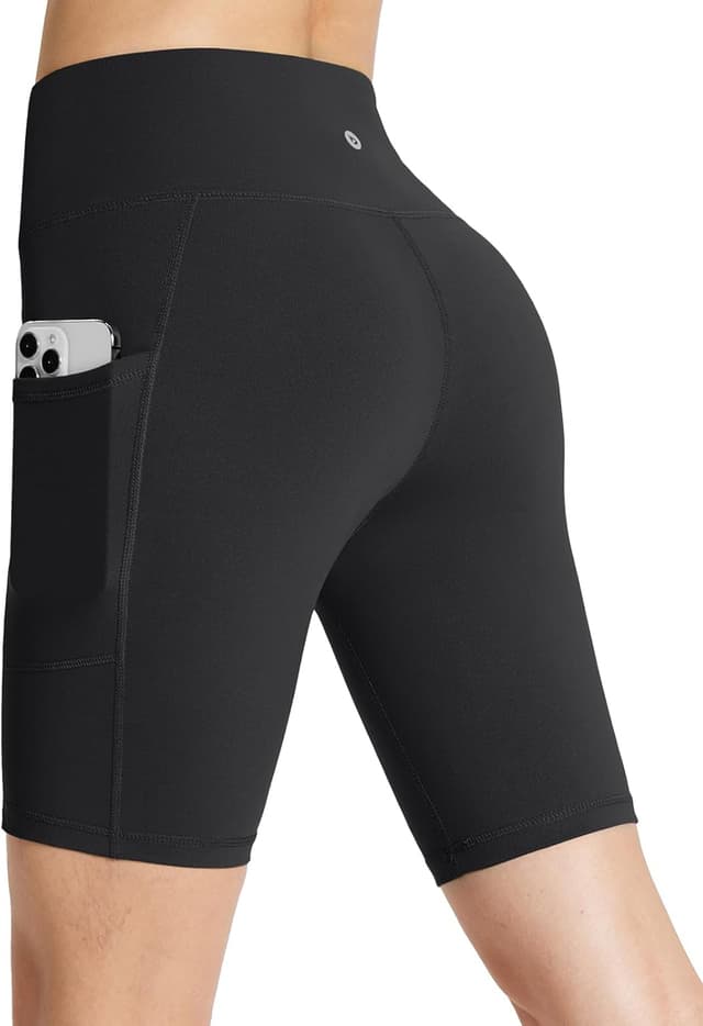 Detalle 2 de baleaf Women's Biker Shorts High Waist 8"