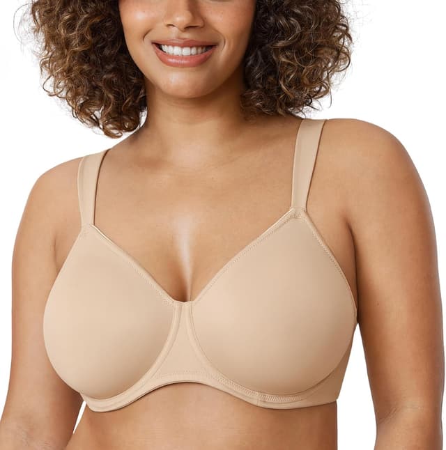 Detalle de DELIMIRA Femme soutien-gorge minimiseur grande taille à armatures et maintien, avec maintien tasse lisse