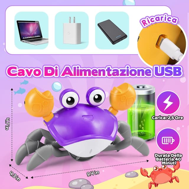 Thumbnail 6 de iKidiki Granchio Che Cammina per Neonato 1-4 Anni