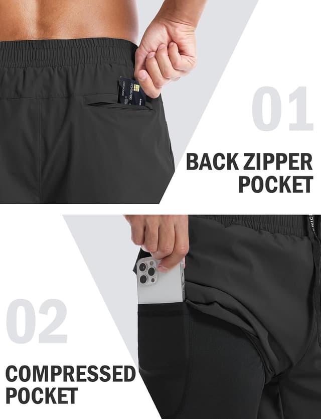 Thumbnail 5 de Aolesy Men's 7" Running Shorts with Pockets
