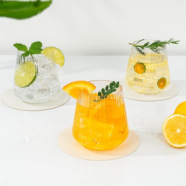 Thumbnail 5 de BESTSTAR 12 oz Ribbed Plastic Wine Glasses 🍷