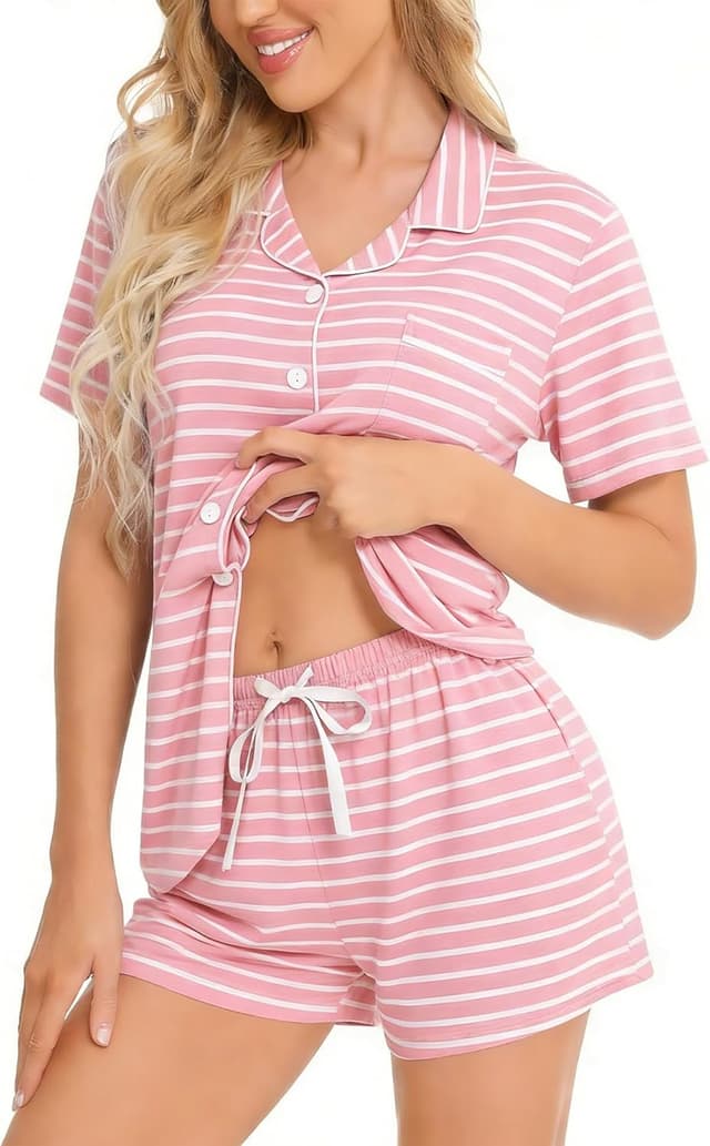 Imagen de SWOMOG Womens Button Down Pajamas Set 3XL en OfertitasTOP