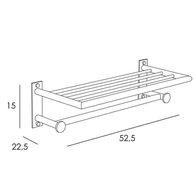 Detalle 2 de Manillons Torrent Repisa Dual Fix con toallero y perchas
