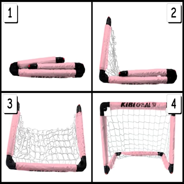 Detalle de KiBiGOAL Kids Foldable Indoor & Outdoor Football Goal Set (Mini Portable Goal + Mini Ball)