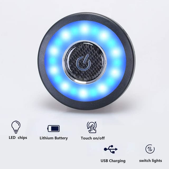 Detalle de Auto LED Nachtlicht (3 Farben) mit USB-Akku, magnetisch & dimmbar – für Kofferraum, Schrank, Wand, Wohnwagen