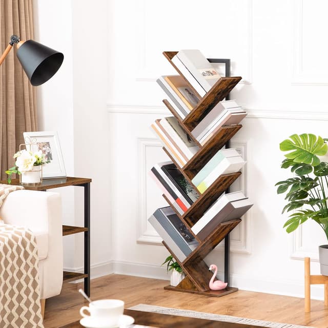 Thumbnail 1 de HOOBRO Tree Bookshelf Tall 9-tier bookcase