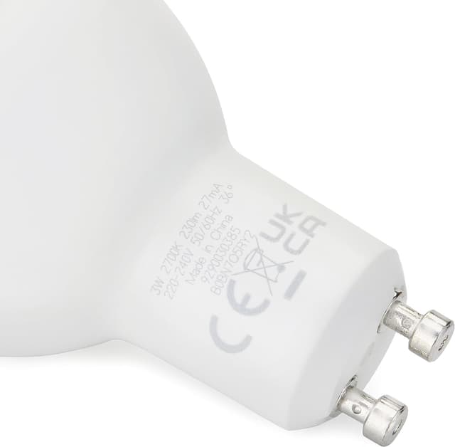 Detalle 2 de Amazon Basics Foco LED GU10 3W Blanc Cálido, 10 Uds